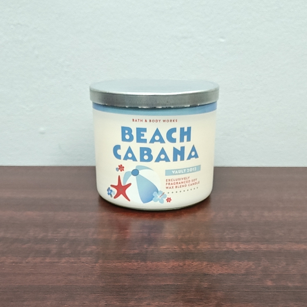 Bath & Body Works BEACH CABANA 3-Wick Candle - From the Vault 2012